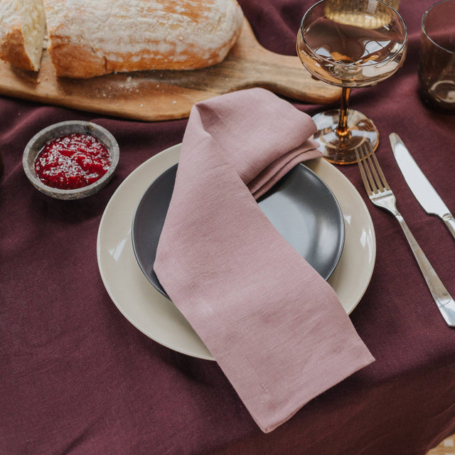 Woodrose Linen Napkin Set Of 2