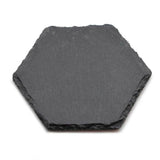 Hexagonal slate stone on a white background