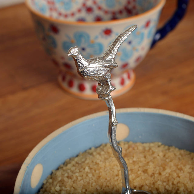 Pheasant Pewter Small Sugar Spoon