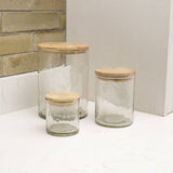 Chatsworth Hammered Glass Storage Jar with Wooden Lid