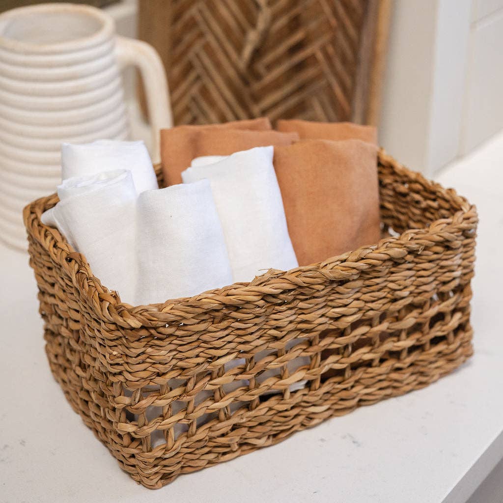Dharla Handwoven Seagrass Storage Baskets – Set of 3