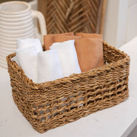 Dharla Handwoven Seagrass Storage Baskets – Set of 3