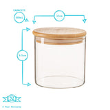 Scandi Glass Storage Jar with Wooden Lid – 550ml Kitchen Storage Container