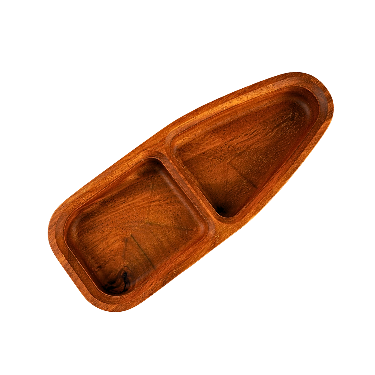 Everyday Tray: Osage Boat Tray with two compartments