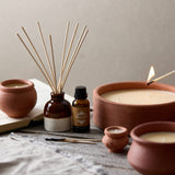 Coconut 3 Wick Terracotta Candle | Alok Handmade Candle