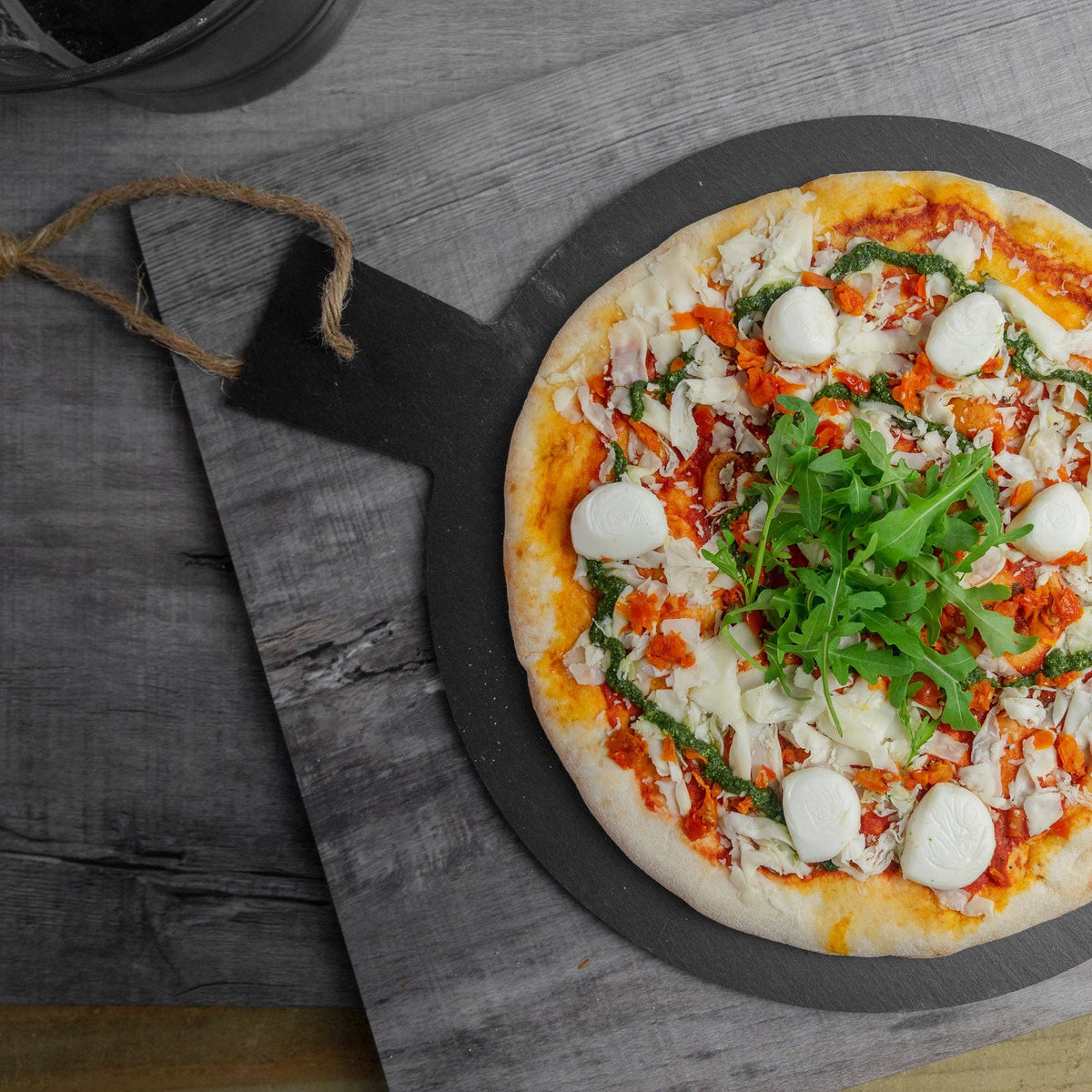 Round Slate Serving Board with Handle – Personalised or Blank