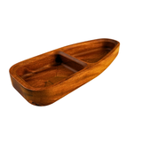 Everyday Tray: Osage Boat Tray with two compartments