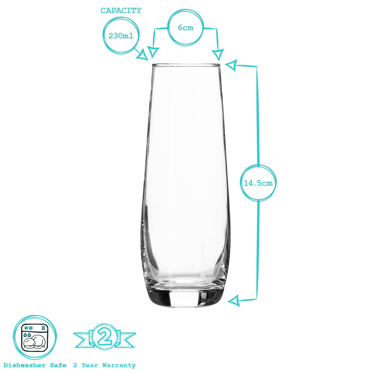 Nord Stemless Champagne Flute – 230ml
