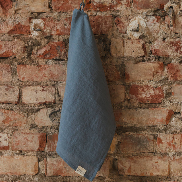 Dark Grey Pure Linen Kitchen Towel