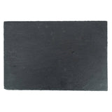 Rectangular black slate stone on a white background