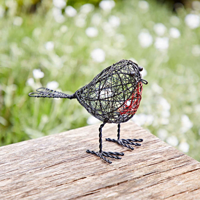 Wire Robin Garden Ornaments – Set of 2