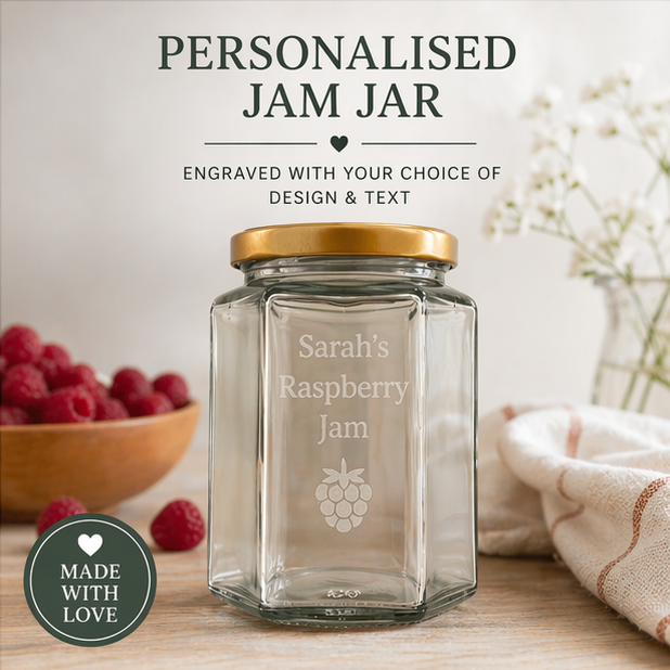 Personalised Glass Jam Jars – Custom Engraved Jam Jar