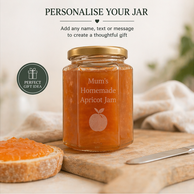 Personalised Glass Jam Jars – Custom Engraved Jam Jar