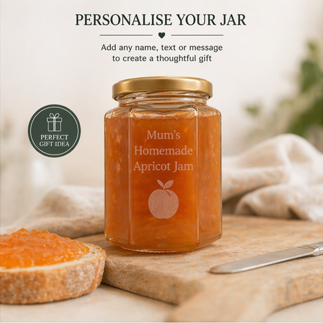 Personalised Glass Jam Jars – Custom Engraved Jam Jar