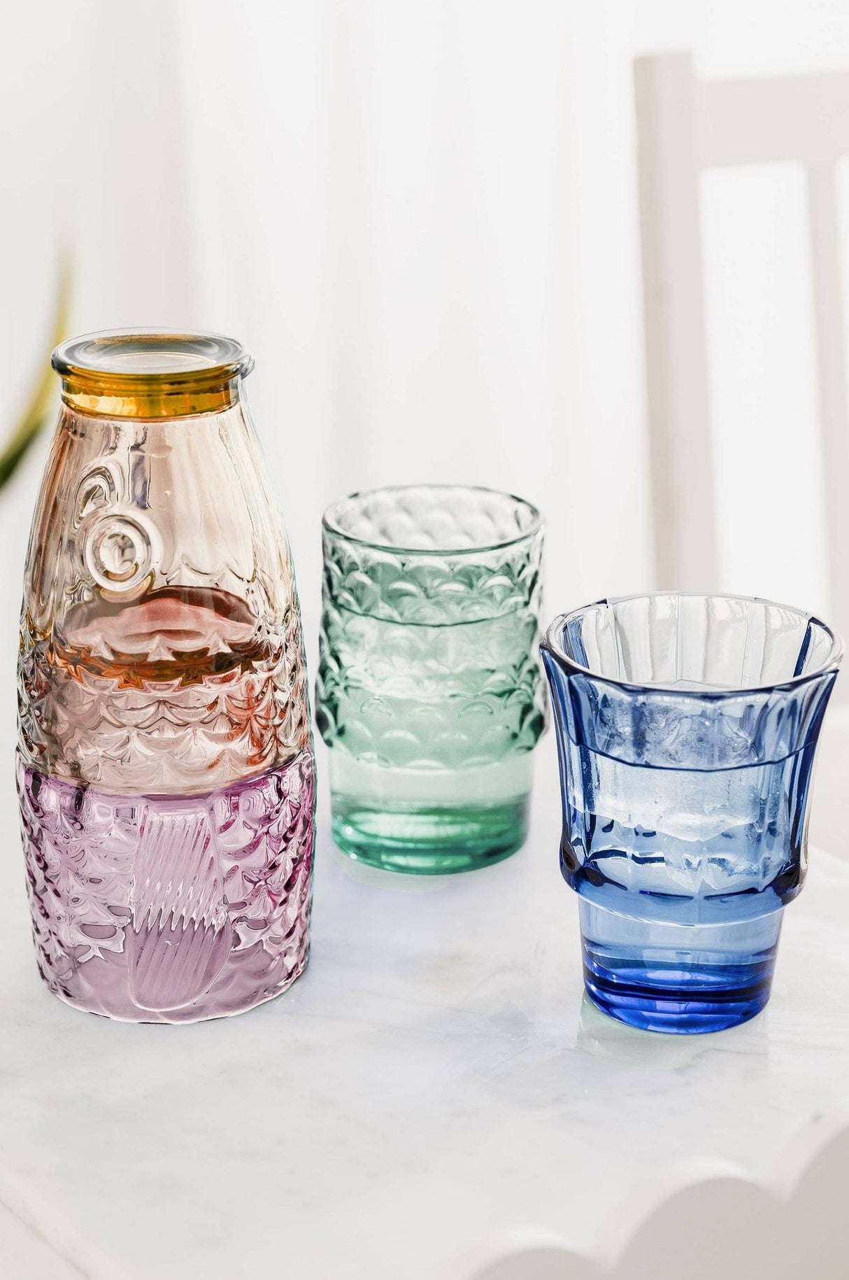 Rainbow Fish Stacking Drinking Glasses – Set of 4