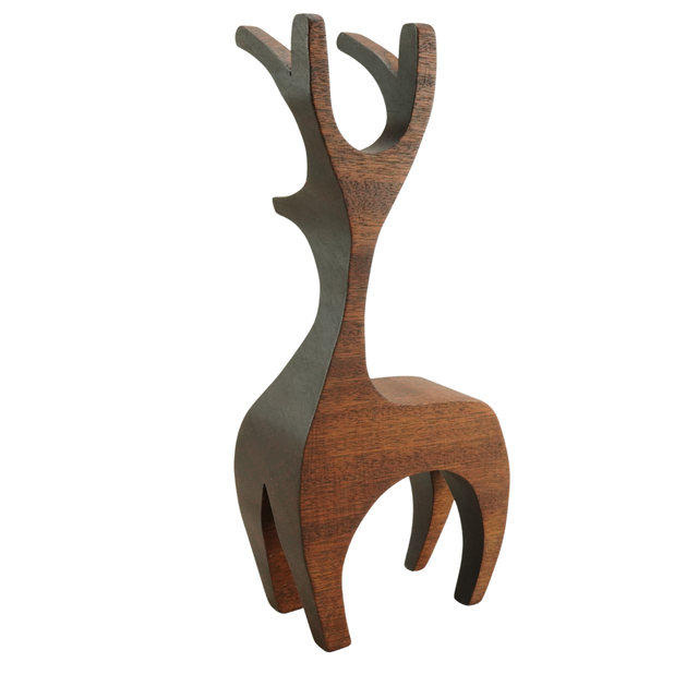 Wooden Reindeer Hardwood Handcrafted