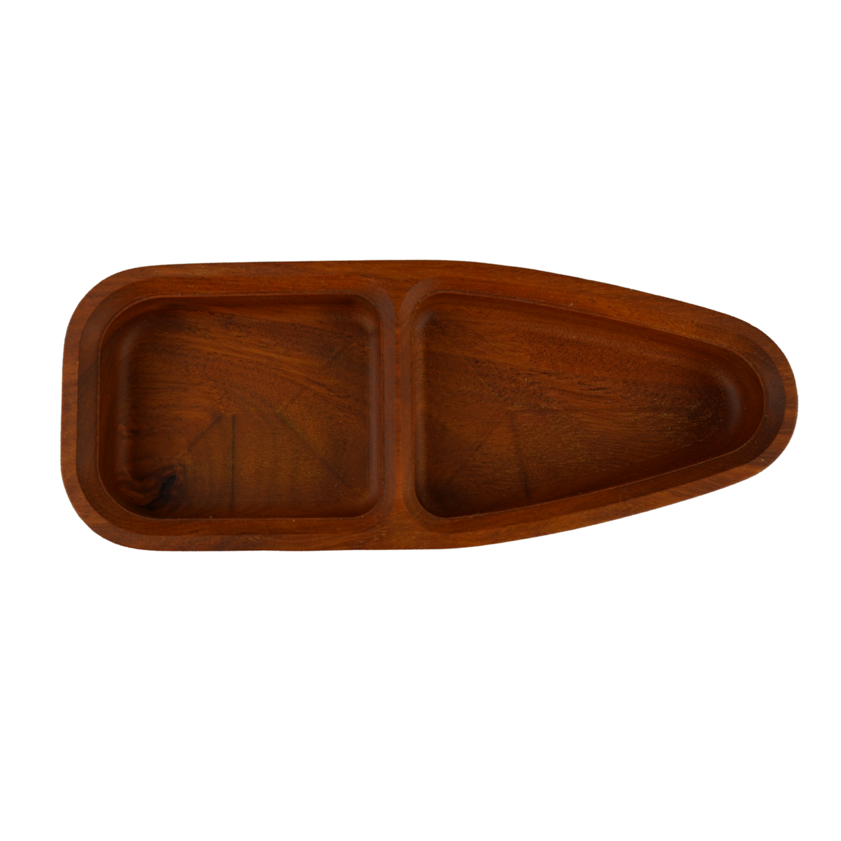Everyday Tray: Osage Boat Tray with two compartments