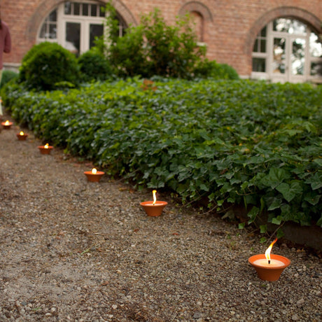 Outdoor Citronella Terracotta Candle Dish