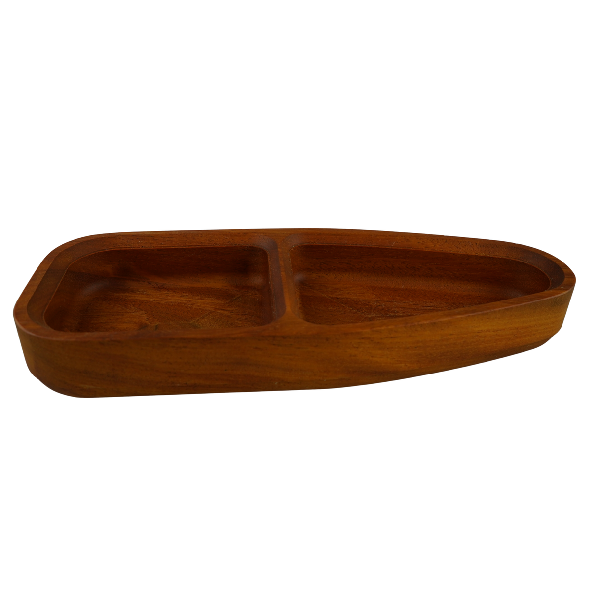 Everyday Tray: Osage Boat Tray with two compartments
