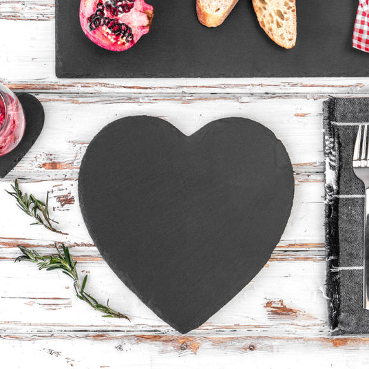 slate heart placemat
