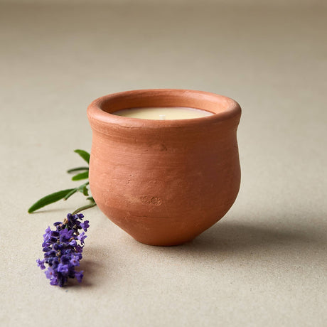 Handmade Terracotta Jasmine Candle | Pavani Beeswax Candle