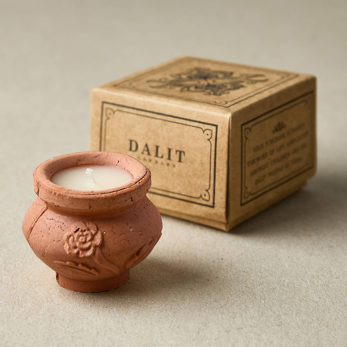 Terracotta Jasmine Tealight Candle | Megah Beeswax Candle