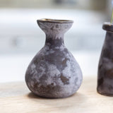 Stone Smoked Glass Bud Vase Set