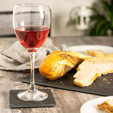 Square Natural Slate Drinks Coaster – 10cm (Optional Engraving)