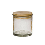 Chatsworth Hammered Glass Storage Jar with Wooden Lid