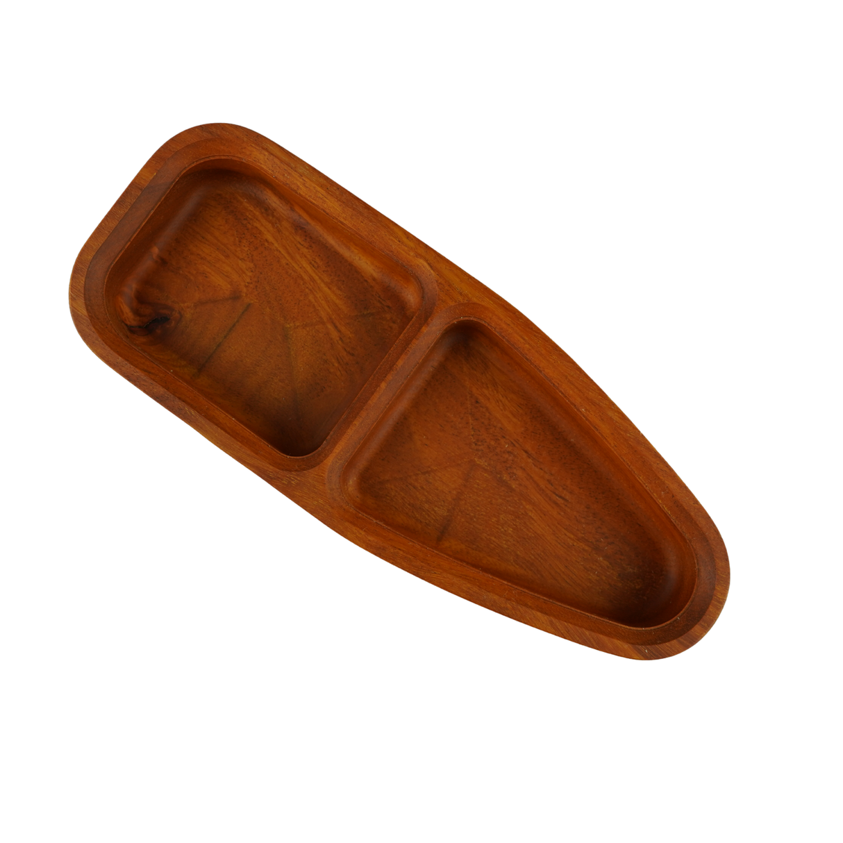 Everyday Tray: Osage Boat Tray with two compartments