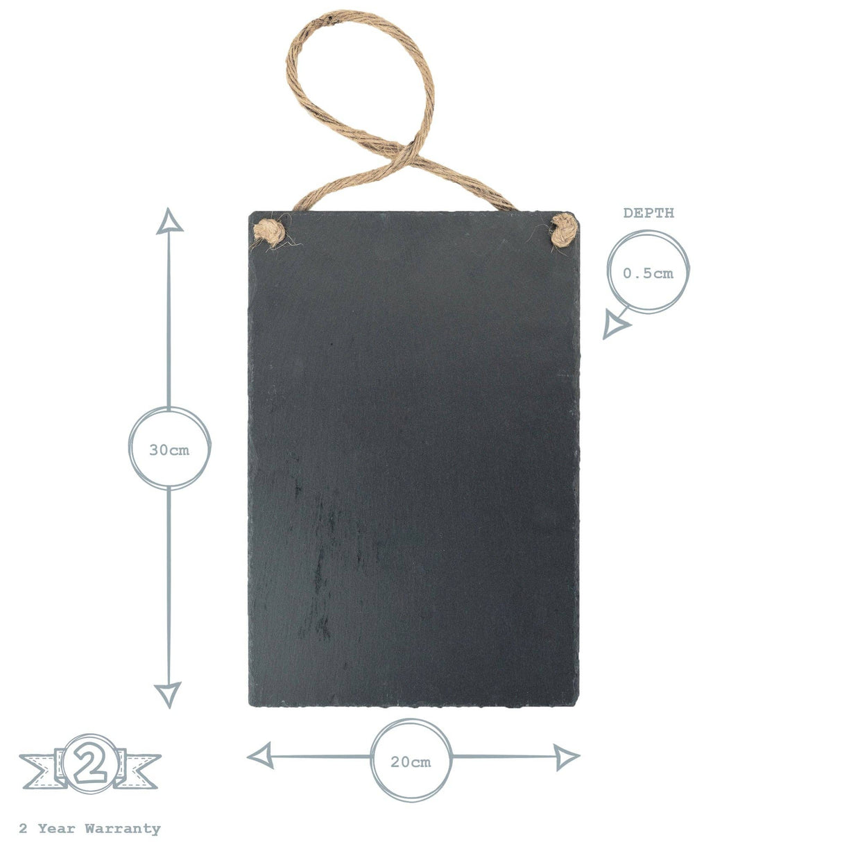 Personalised Hanging Slate Notice & Menu Board