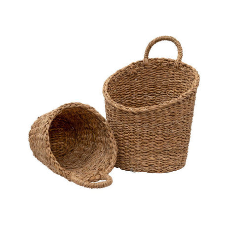 Kompo Seagrass Hanging Storage Baskets – Set of 2