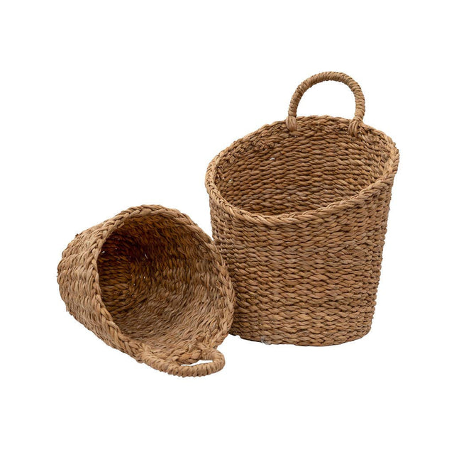 Kompo Seagrass Hanging Storage Baskets – Set of 2