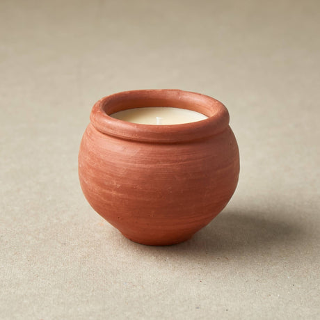 Handmade Beeswax Terracotta Candle – Karan Coconut Scented
