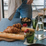 Dark Grey Stone-Washed Linen Tablecloth