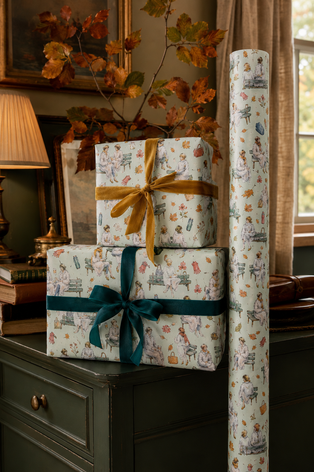 A Natter on the Bench Wrapping Paper