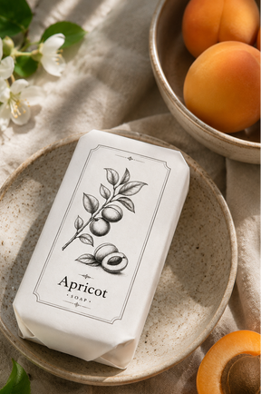 Apricot kernel handmade French soap bar 100g