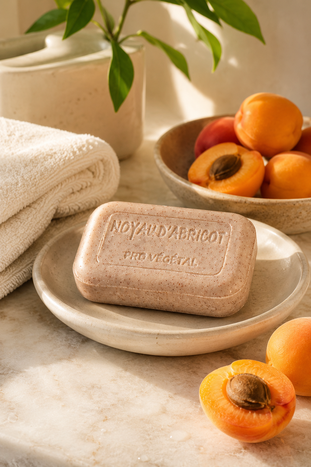 Apricot kernel soap bar for hand and body use