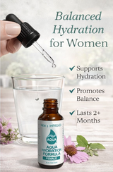 Aqua Hydration Formula with text on hydration and balance.