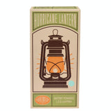 Box of a Hurricane Lantern with a lantern illustration on a beige background