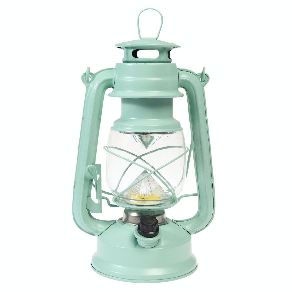Aqua Retro LED Camping Lantern – Battery Powered Hurricane Style Light