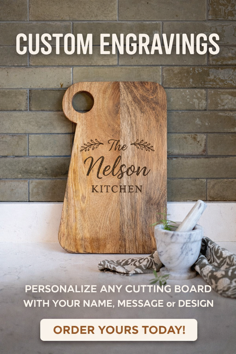Bergheim Mango Wood Chopping Board custom engraving