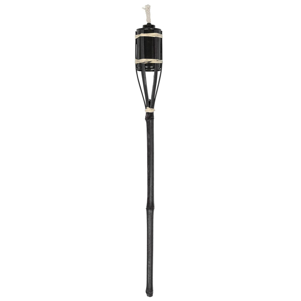 Black torch with decorative elements on a white background