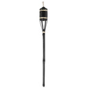 Black torch with decorative elements on a white background