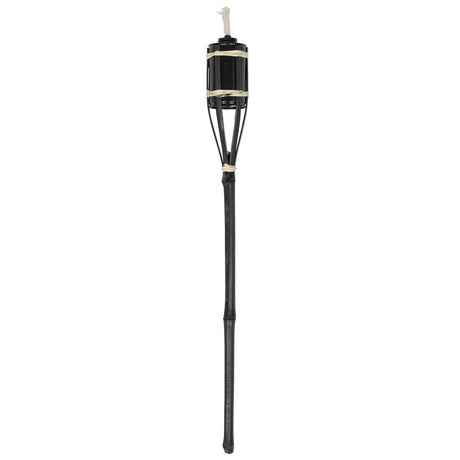 Black torch with decorative elements on a white background