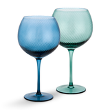 Blue & Green Twist Wine & Gin Glasses