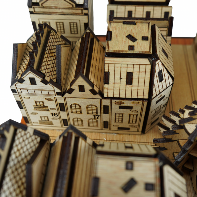 Christmas Advent Village (Light wood) including Festive 24 Filler Pack