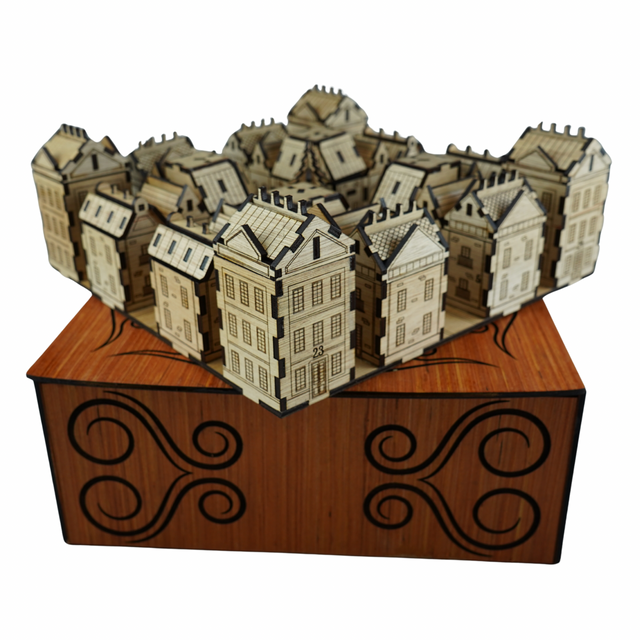 Christmas Advent Village (Light wood) including Festive 24 Filler Pack