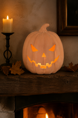 Medium Terracotta Halloween Pumpkin Decoration – 22cm