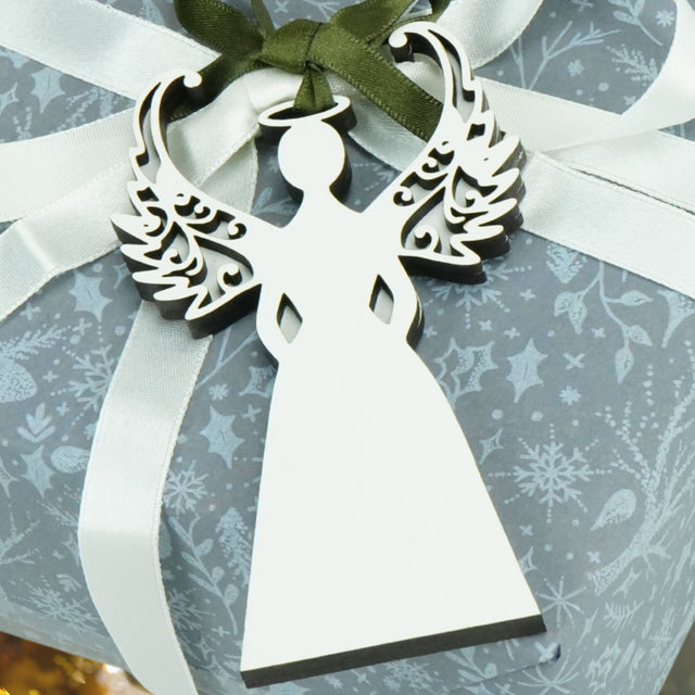 Elegant White Angel Gift Tag - Angel Three